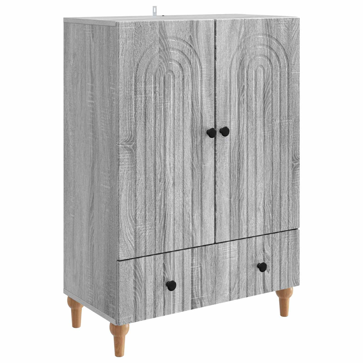 vidaXL Dressoir met lade Zwart 66 x 34,5 x 95 cm Bewerkt hout