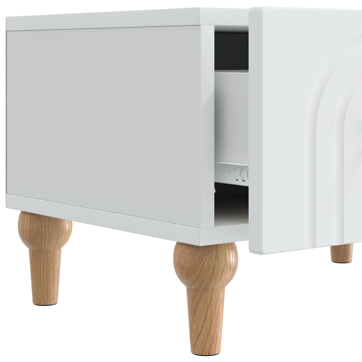 vidaXL TV-kast met lade Zwart 147 x 34,5 x 30 cm Bewerkt hout