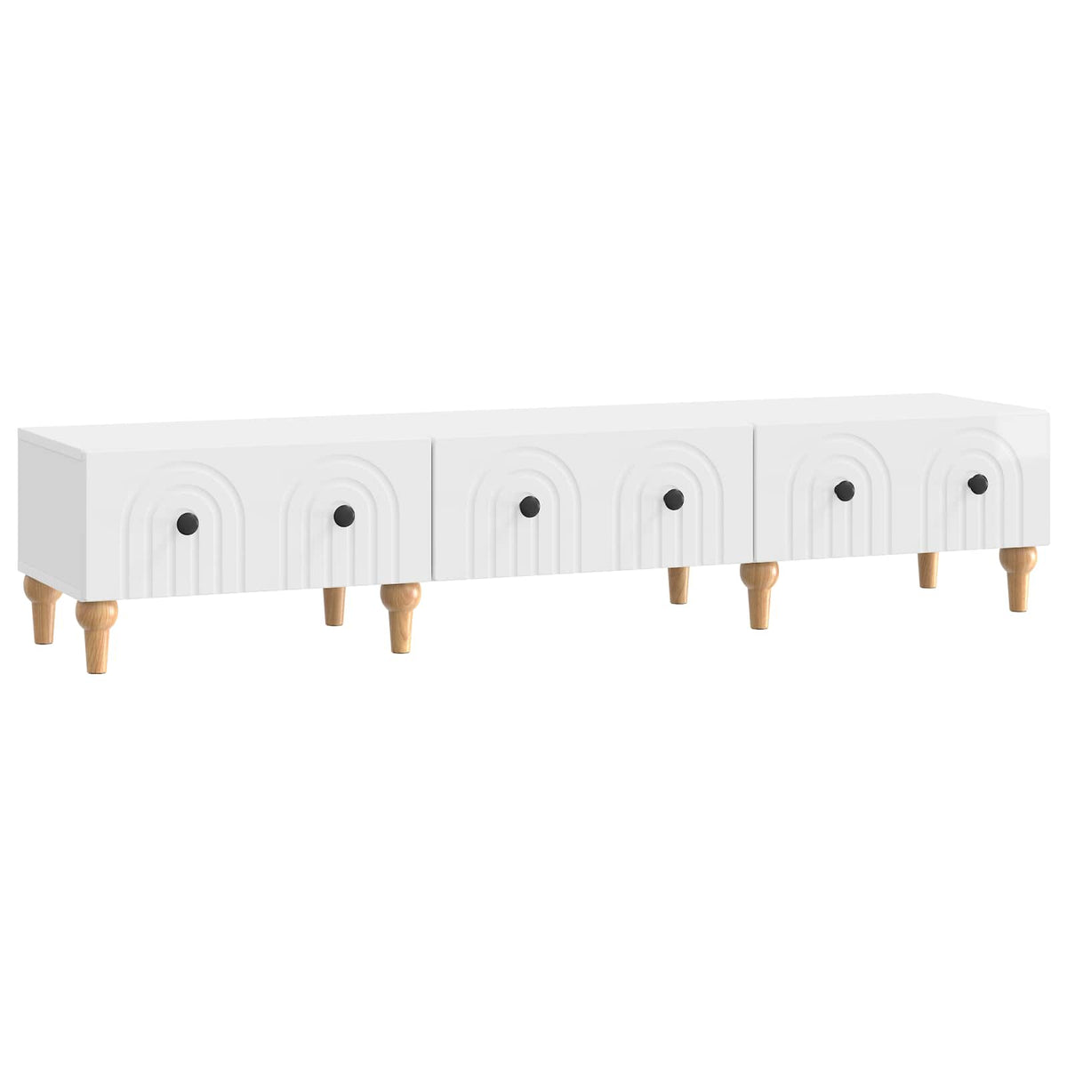 vidaXL TV-kast met lade Zwart 147 x 34,5 x 30 cm Bewerkt hout