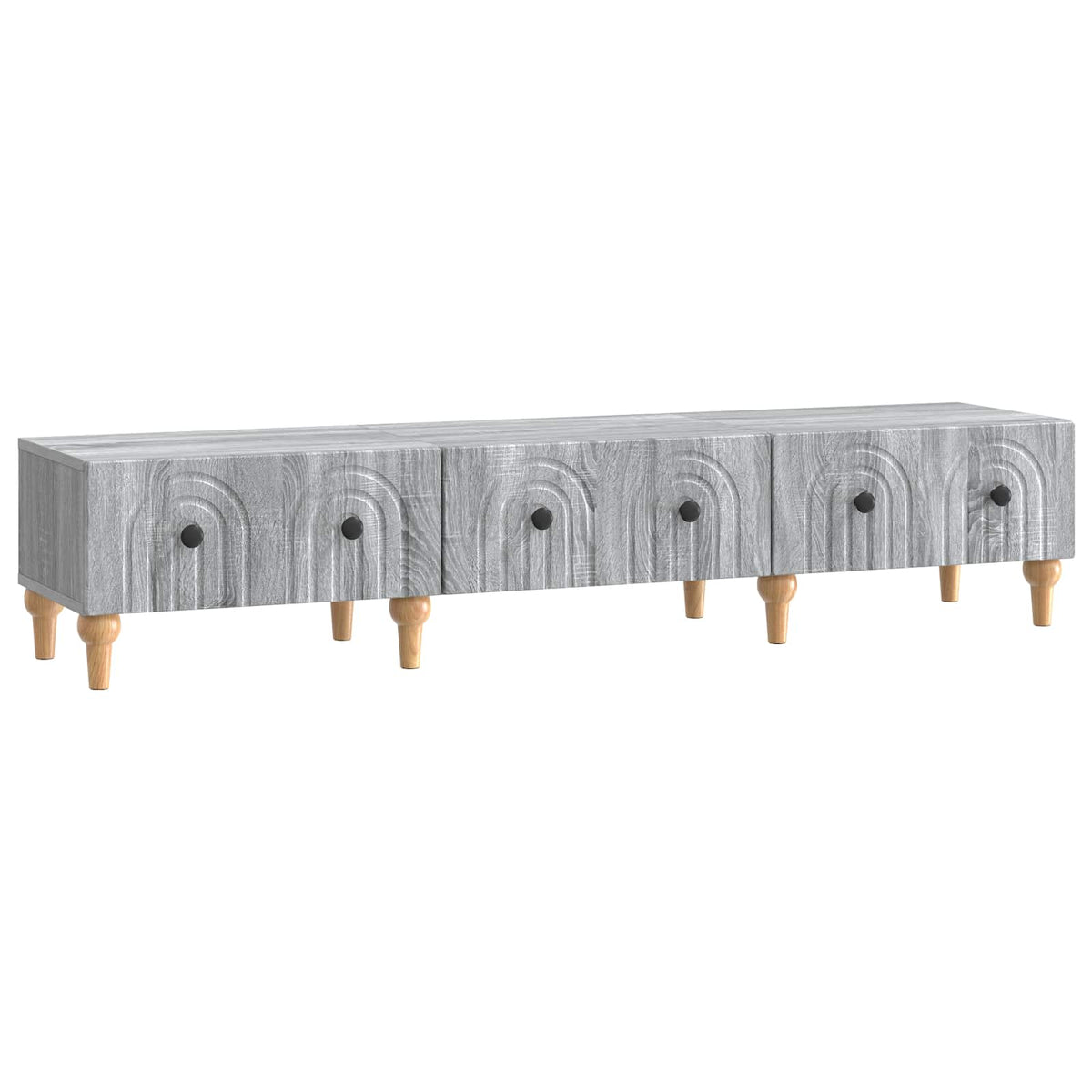vidaXL TV-kast met lade Zwart 147 x 34,5 x 30 cm Bewerkt hout