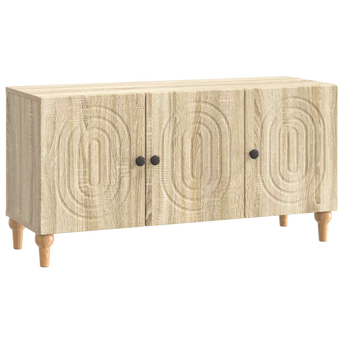vidaXL TV-kast Zwart 99 x 34,5 x 50 cm Bewerkt hout