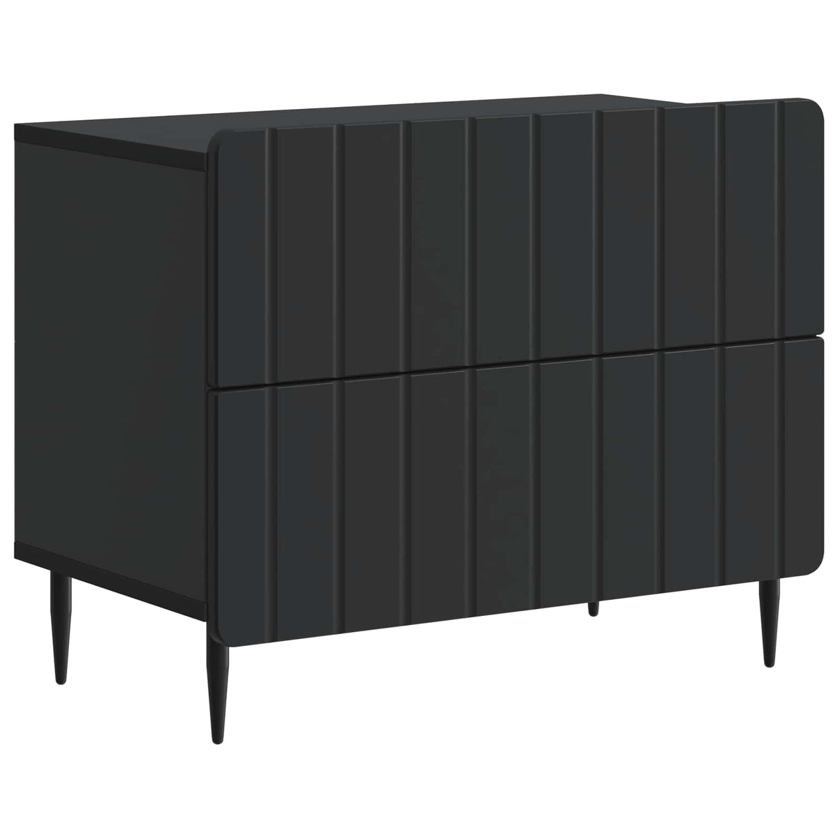 vidaXL Nachtkastje met lade Zwart 62 x 34,5 x 49,5 cm Bewerkt hout