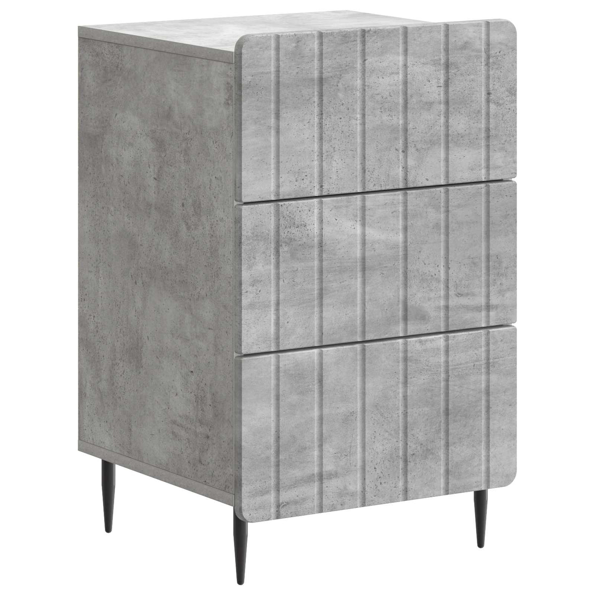 vidaXL Nachtkastje met lade Zwart 43x 41 x 68 cm Bewerkt hout