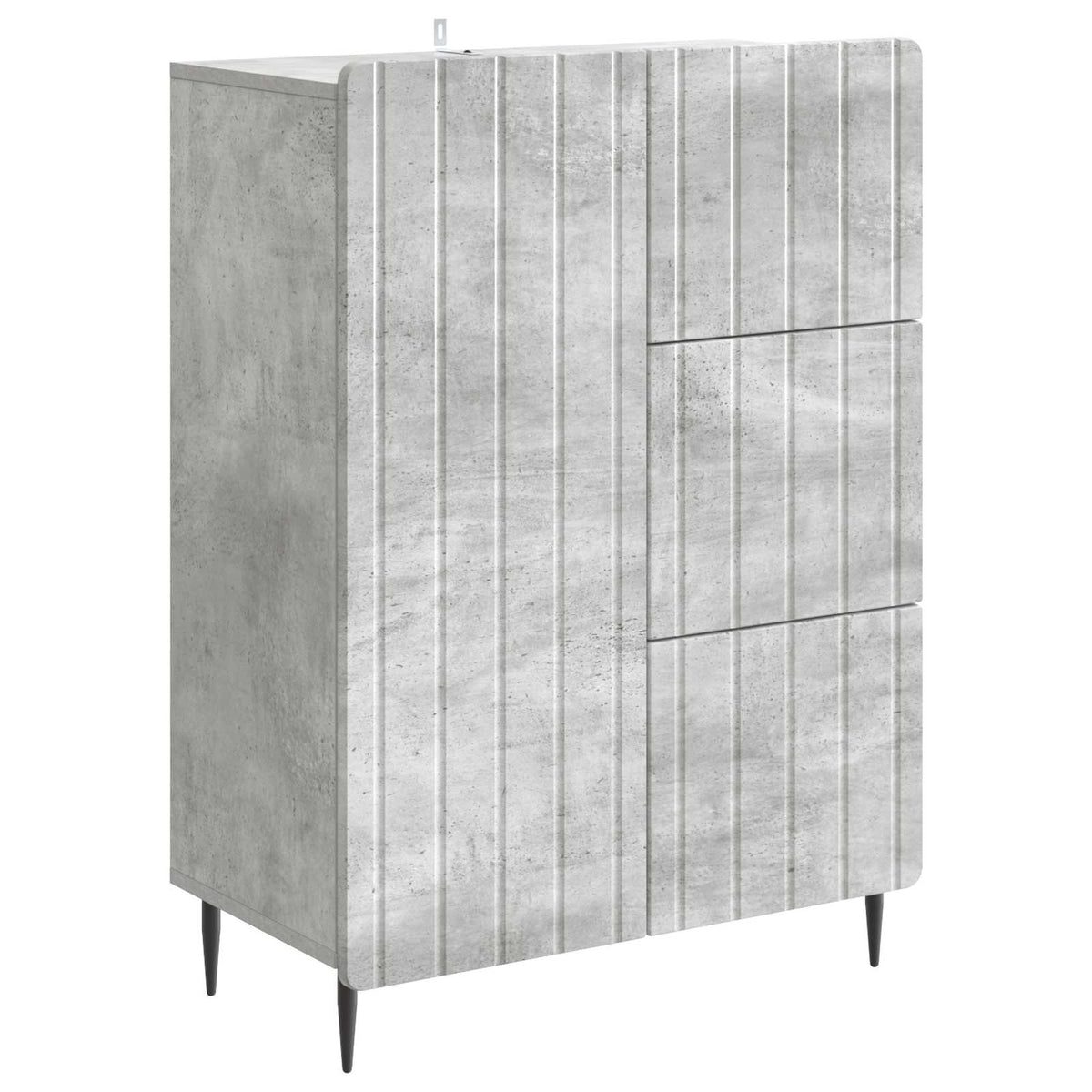 vidaXL Dressoir met lade Zwart 66 x 34,5 x 91,5 cm Bewerkt hout