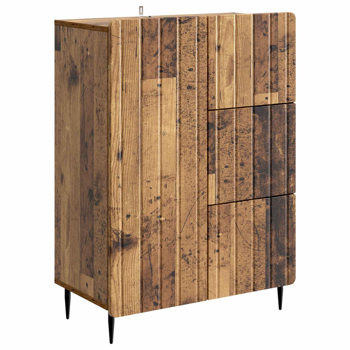 vidaXL Dressoir met lade Zwart 66 x 34,5 x 91,5 cm Bewerkt hout
