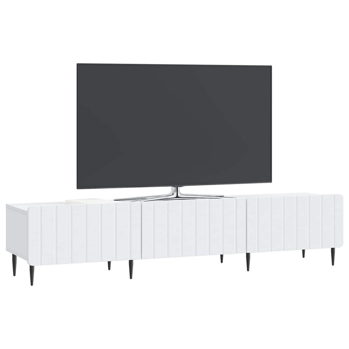 vidaXL TV-kast met lade Zwart 147 x 34,5 x 32 cm Bewerkt hout