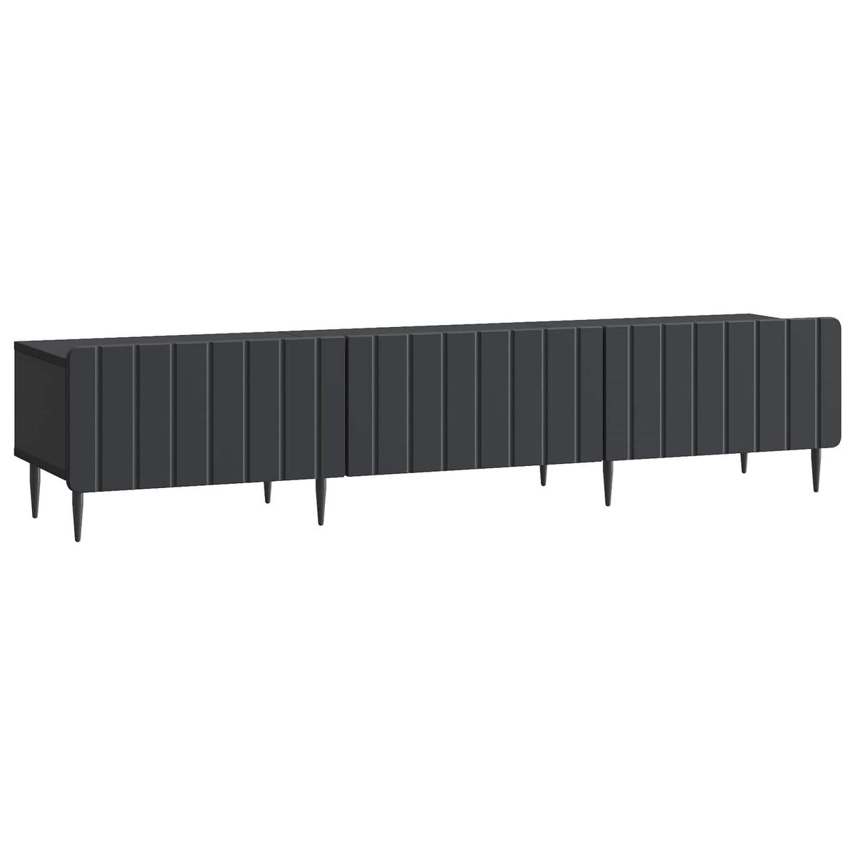 vidaXL TV-kast met lade Zwart 147 x 34,5 x 32 cm Bewerkt hout