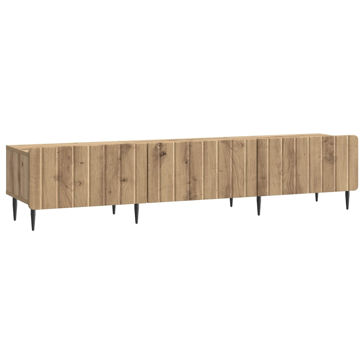 vidaXL TV-kast met lade Zwart 147 x 34,5 x 32 cm Bewerkt hout