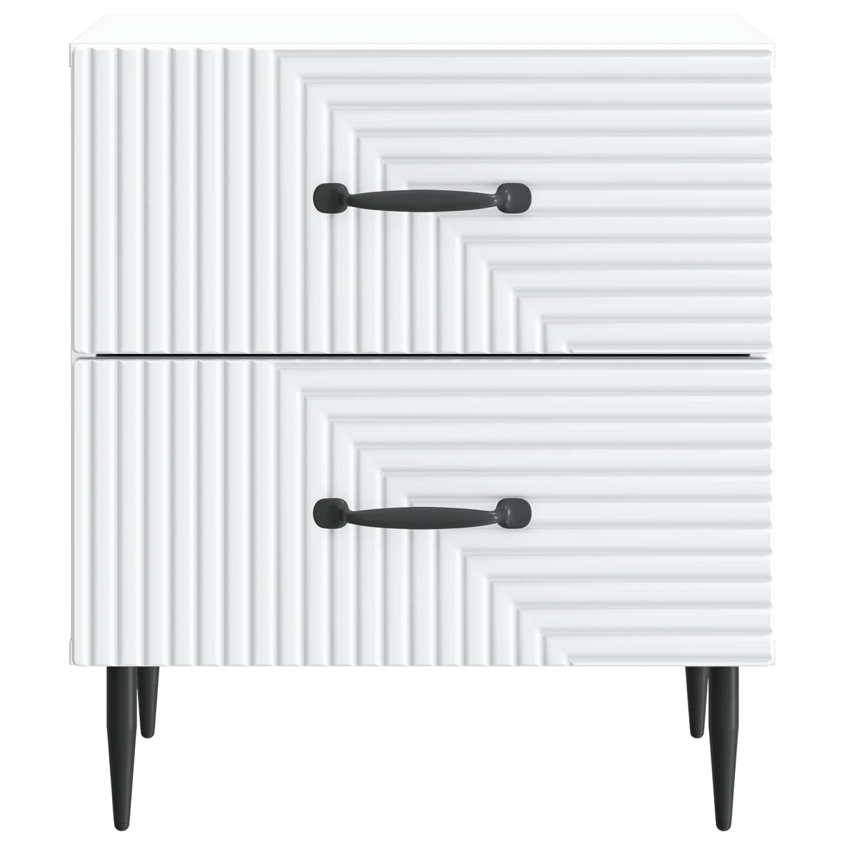 vidaXL Nachtkastje met lade 2 pcs Wit 43 x 34,5 x 47,5 cm Bewerkt hout