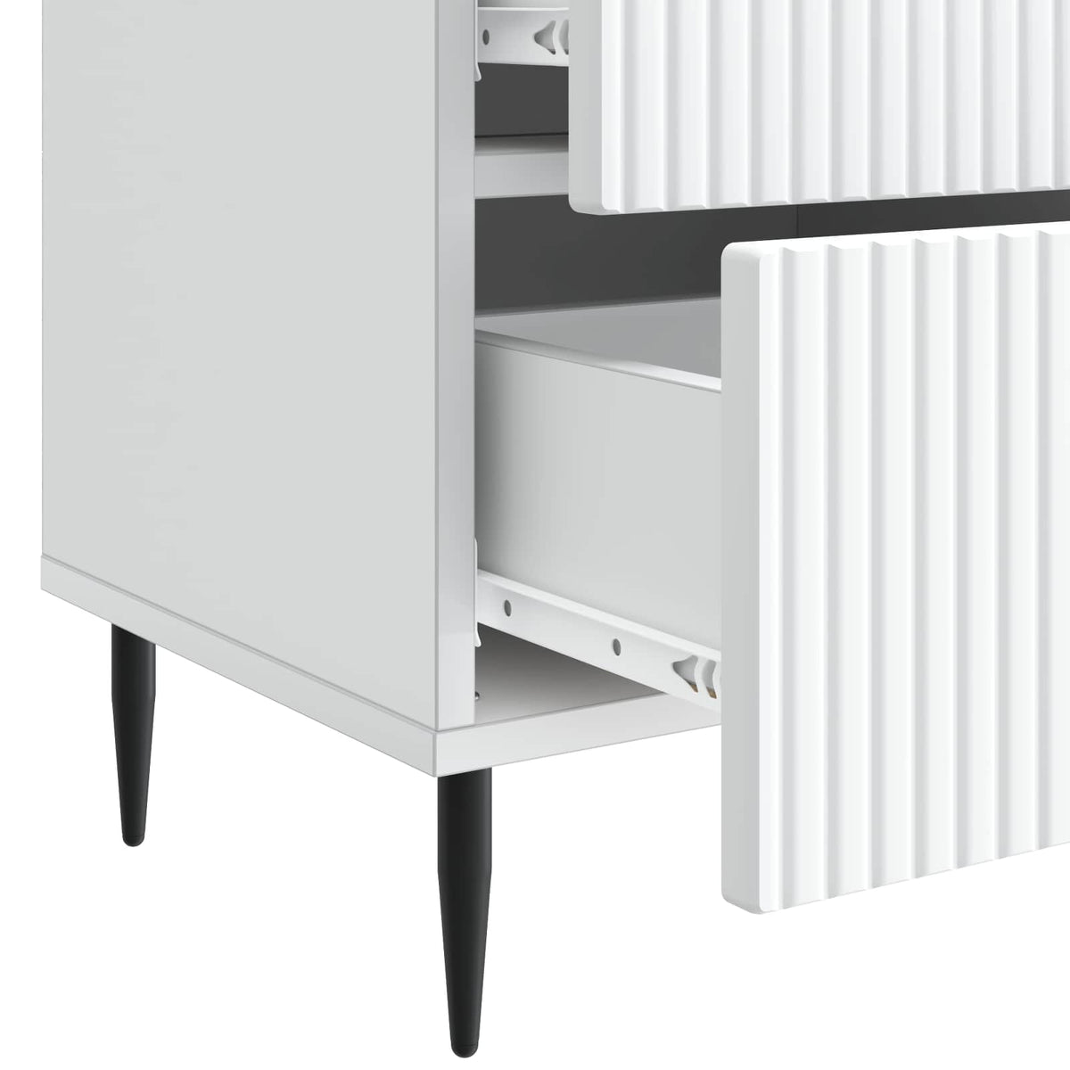 vidaXL Nachtkastje met lade 2 pcs Wit 43 x 34,5 x 47,5 cm Bewerkt hout