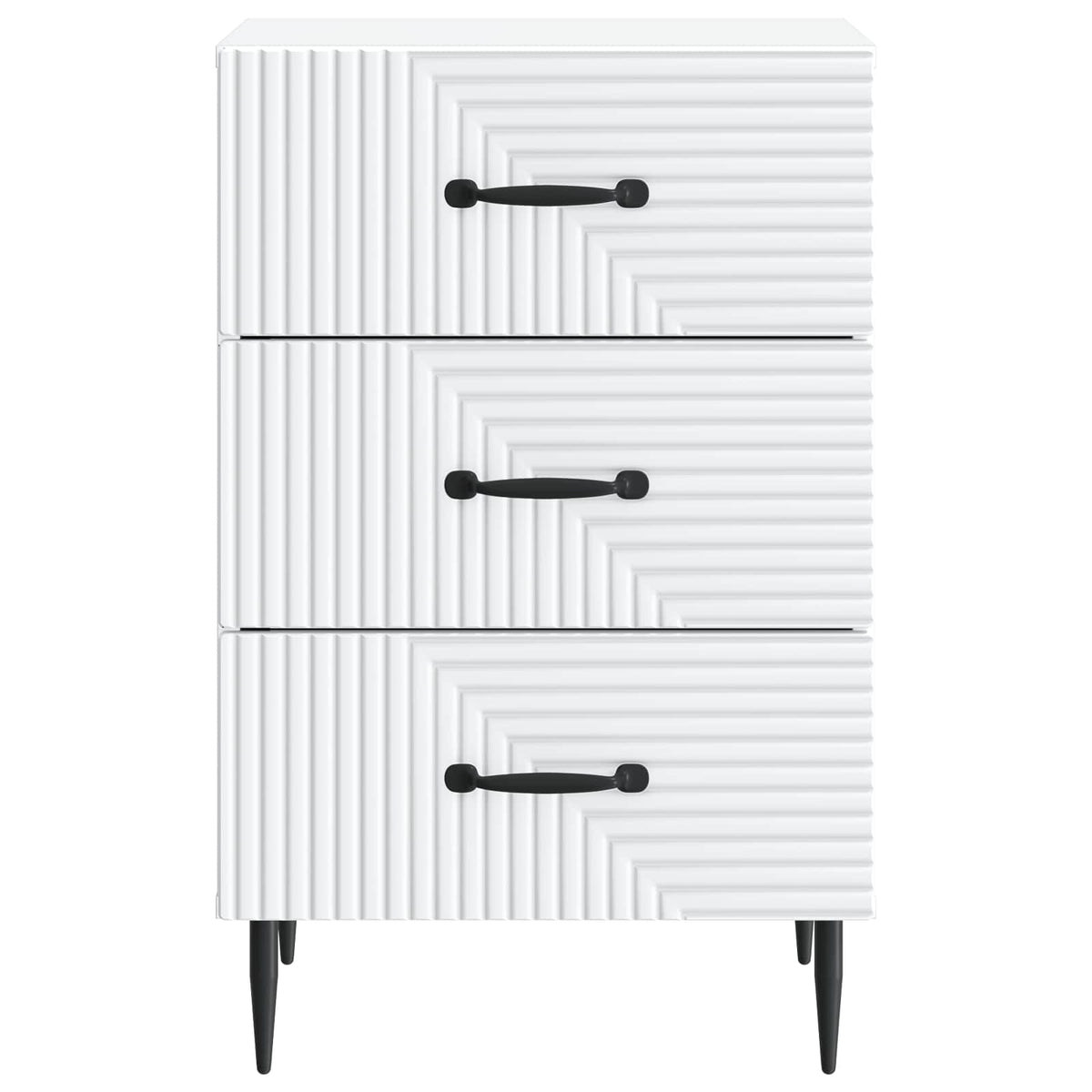 vidaXL Nachtkastje met lade Zwart 43 x 41 x 66,5 cm Bewerkt hout