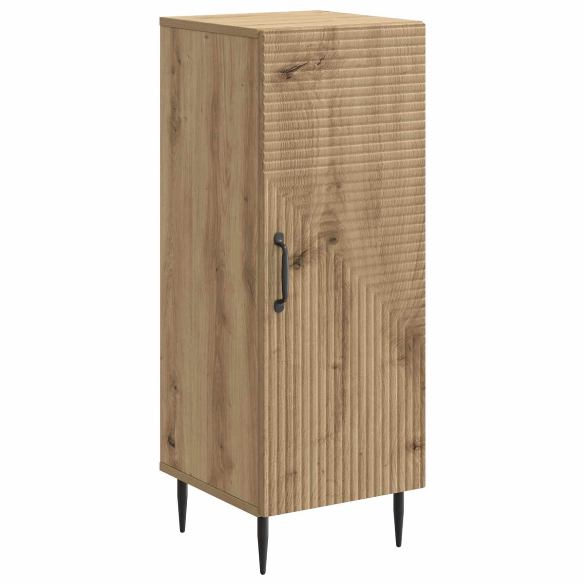 vidaXL Dressoir Zwart 33 x 34,5 x 89,5 cm Bewerkt hout