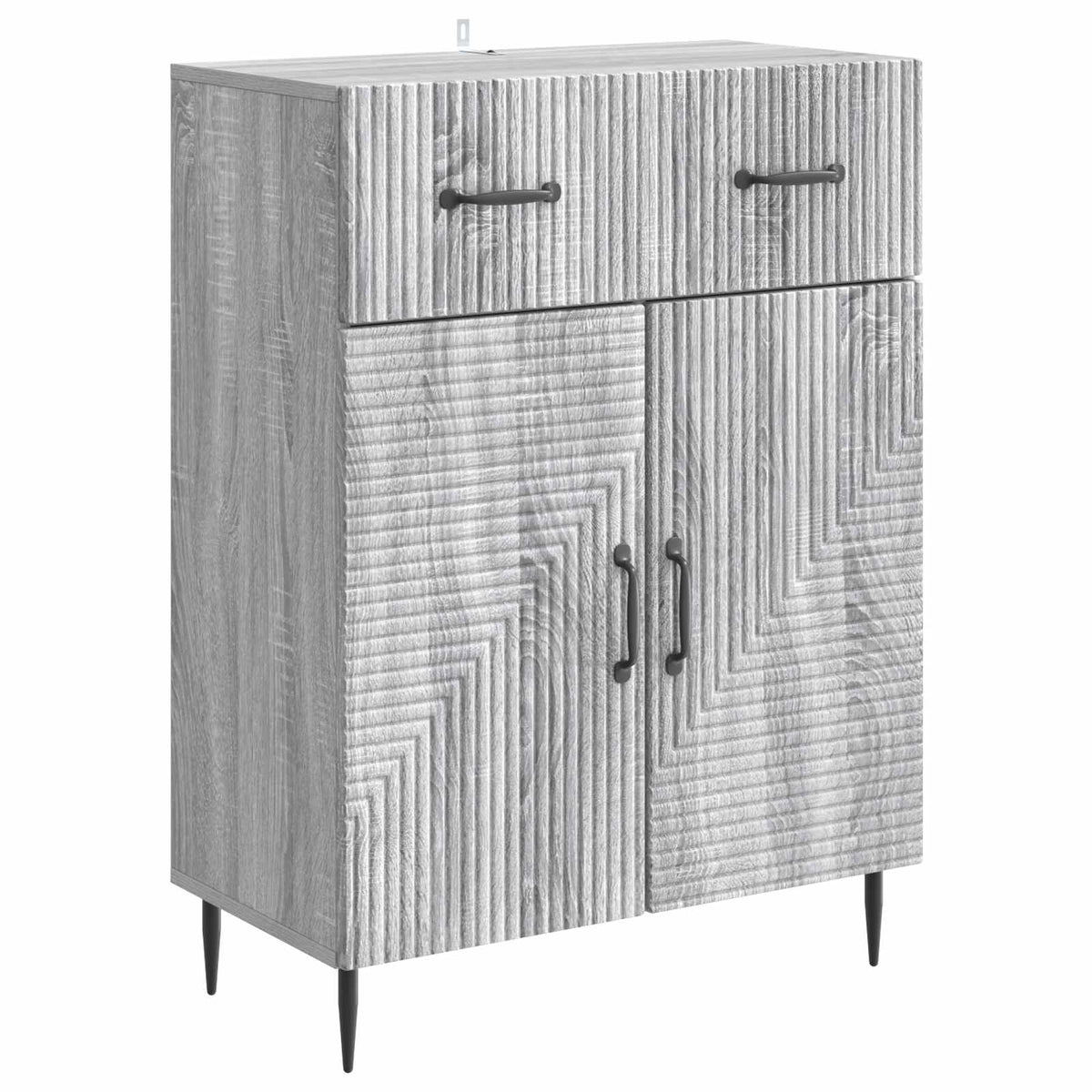 vidaXL Dressoir met lade Zwart 66 x 34,5 x 89,5 cm Bewerkt hout
