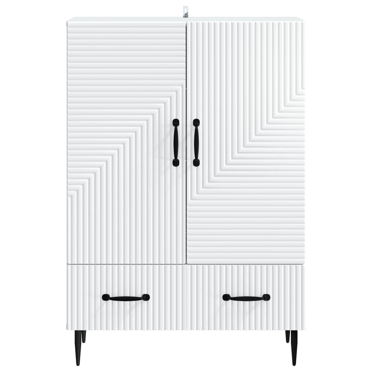 vidaXL Dressoir met lade Zwart 66 x 34,5 x 95 cm Bewerkt hout