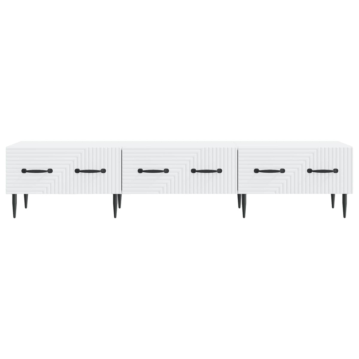 vidaXL TV-kast met lade Zwart 147 x 34,5 x 30 cm Bewerkt hout