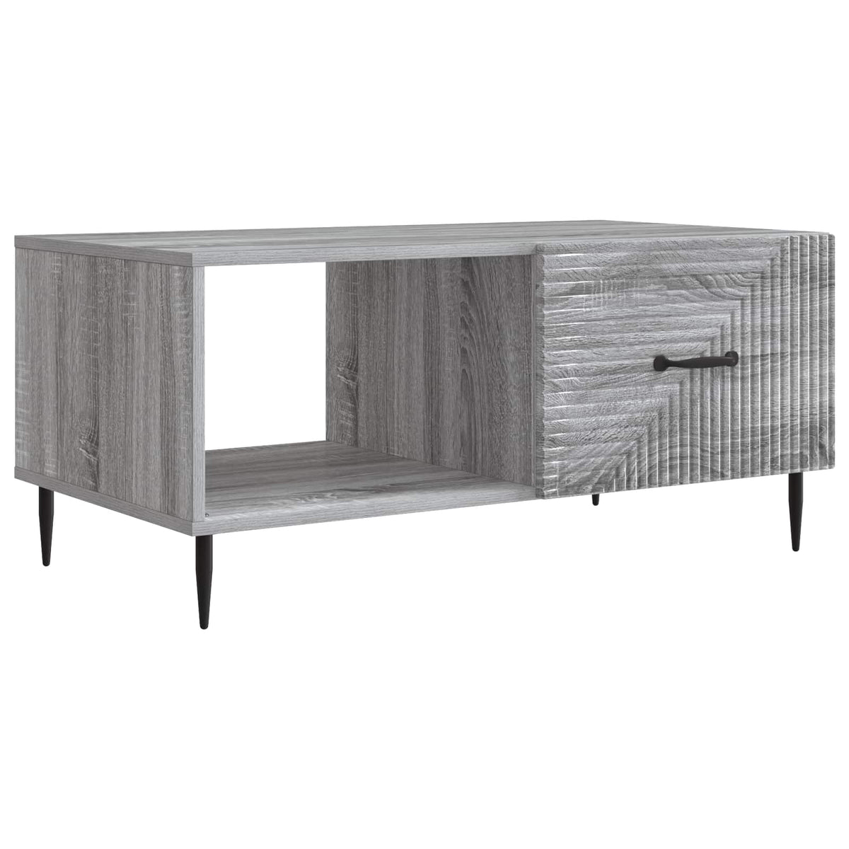 vidaXL Salontafel Zwart 90 x 50 x 40 cm Bewerkt hout