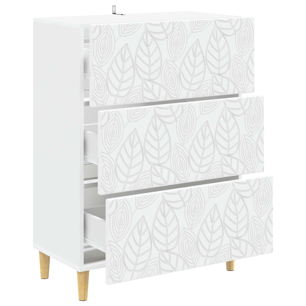 vidaXL Ladenkast Wit 66 x 34,5 x 90 cm Bewerkt hout