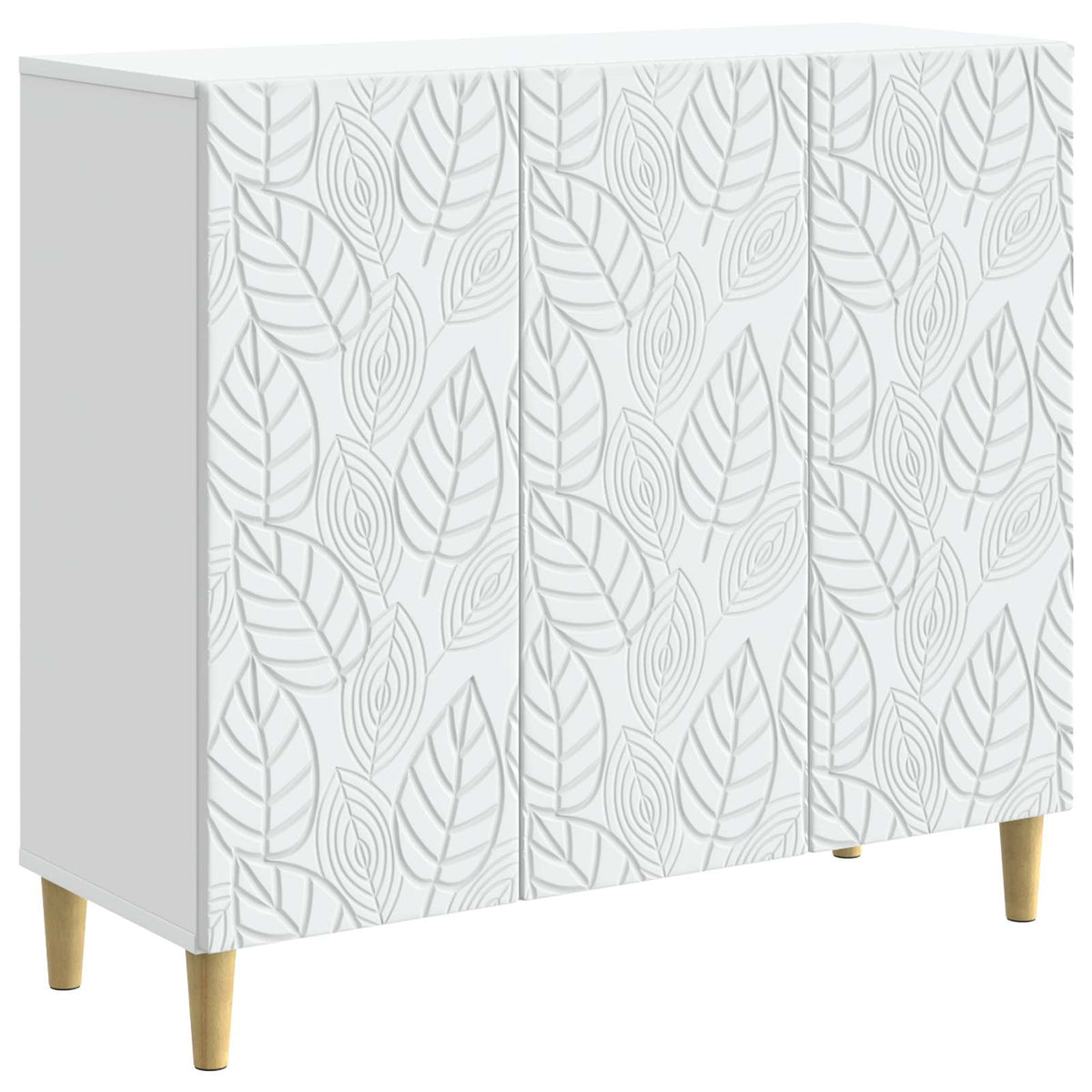 vidaXL Dressoir Wit 89 x 34,5 x 80 cm Bewerkt hout