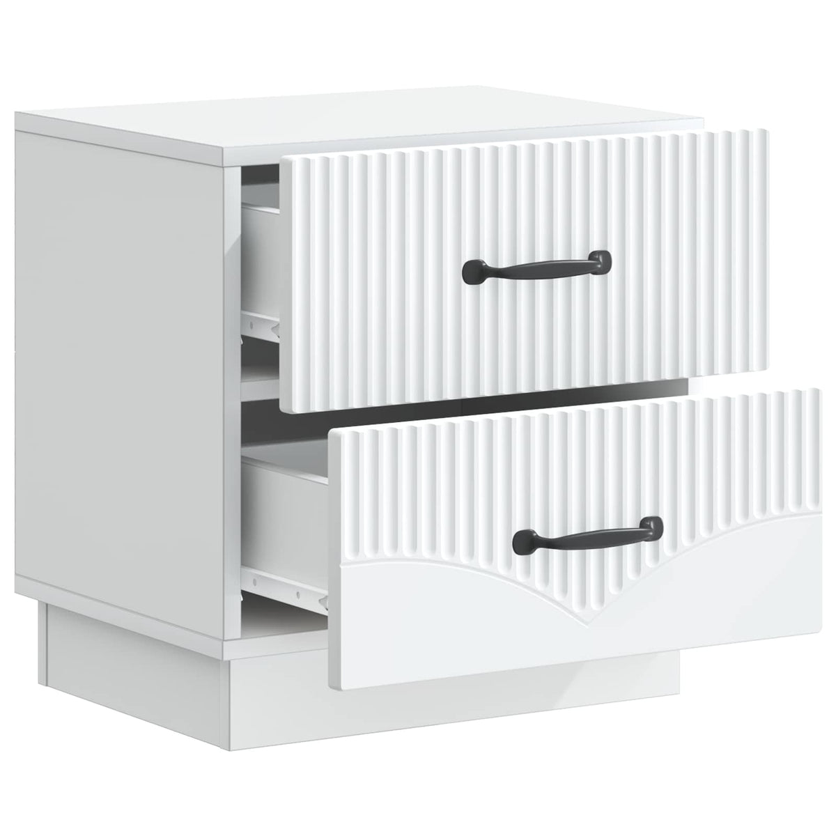 vidaXL Nachtkastje met lade 2 pcs Wit 43 x 34,5 x 44,5 cm Bewerkt hout