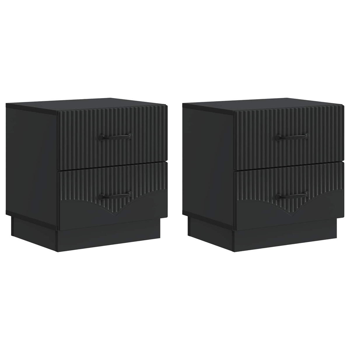 vidaXL Nachtkastje met lade 2 pcs Wit 43 x 34,5 x 44,5 cm Bewerkt hout