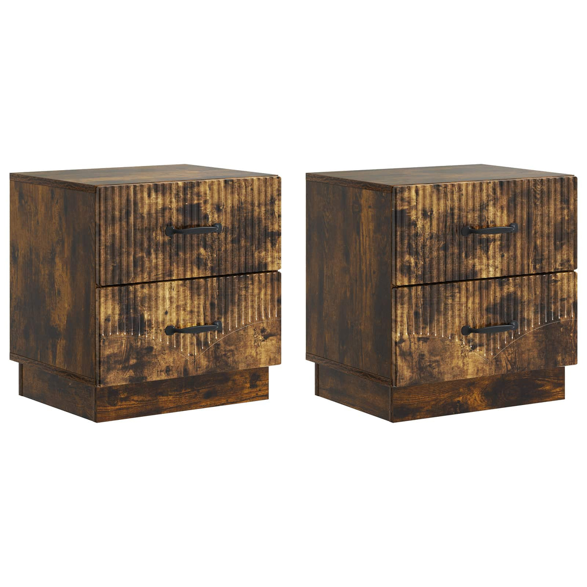 vidaXL Nachtkastje met lade 2 pcs Wit 43 x 34,5 x 44,5 cm Bewerkt hout