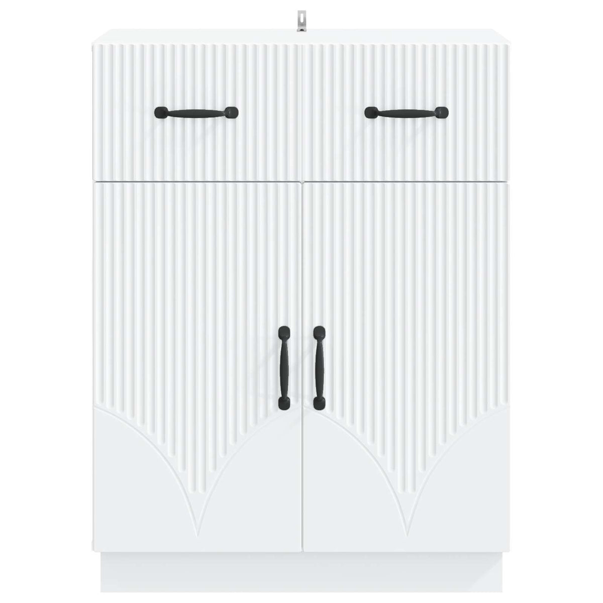 vidaXL Dressoir met lade Zwart 66 x 34,5 x 87 cm Bewerkt hout