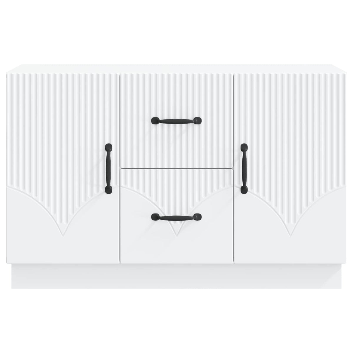 vidaXL Dressoir met lade Zwart 89 x 34,5 x 57 cm Bewerkt hout