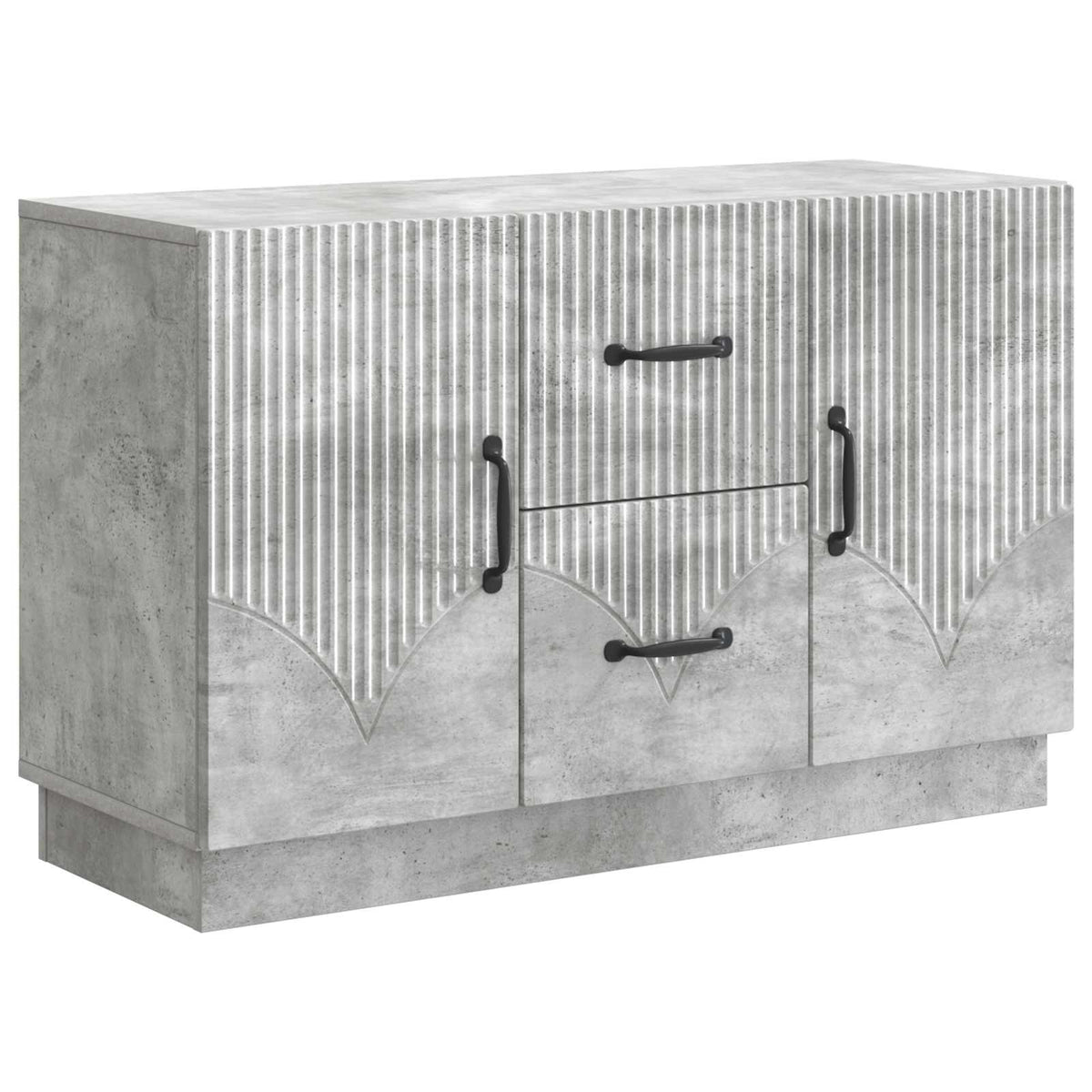 vidaXL Dressoir met lade Zwart 89 x 34,5 x 57 cm Bewerkt hout