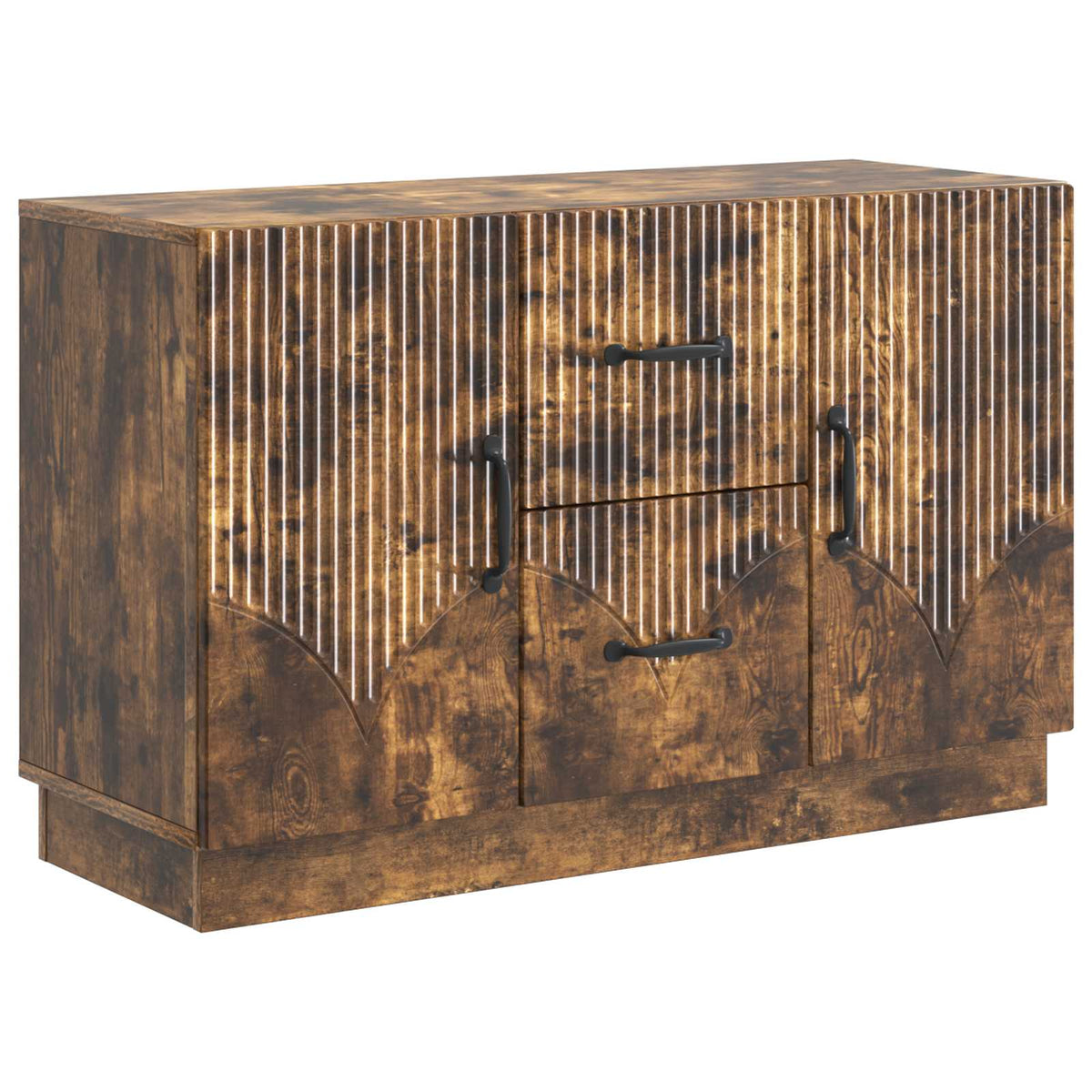 vidaXL Dressoir met lade Zwart 89 x 34,5 x 57 cm Bewerkt hout