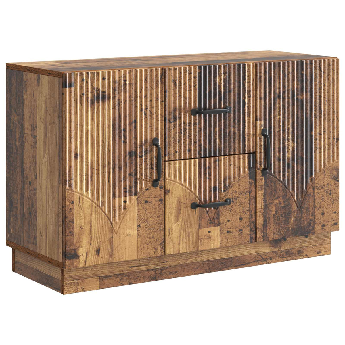 vidaXL Dressoir met lade Zwart 89 x 34,5 x 57 cm Bewerkt hout