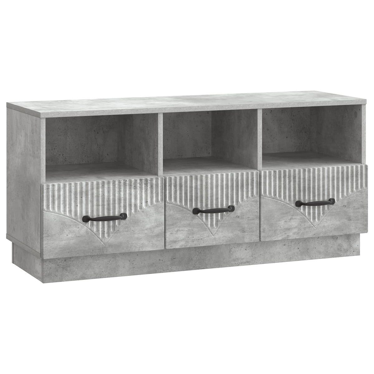 vidaXL TV-kast met lade Zwart 102 x 34,5 x 47 cm Bewerkt hout