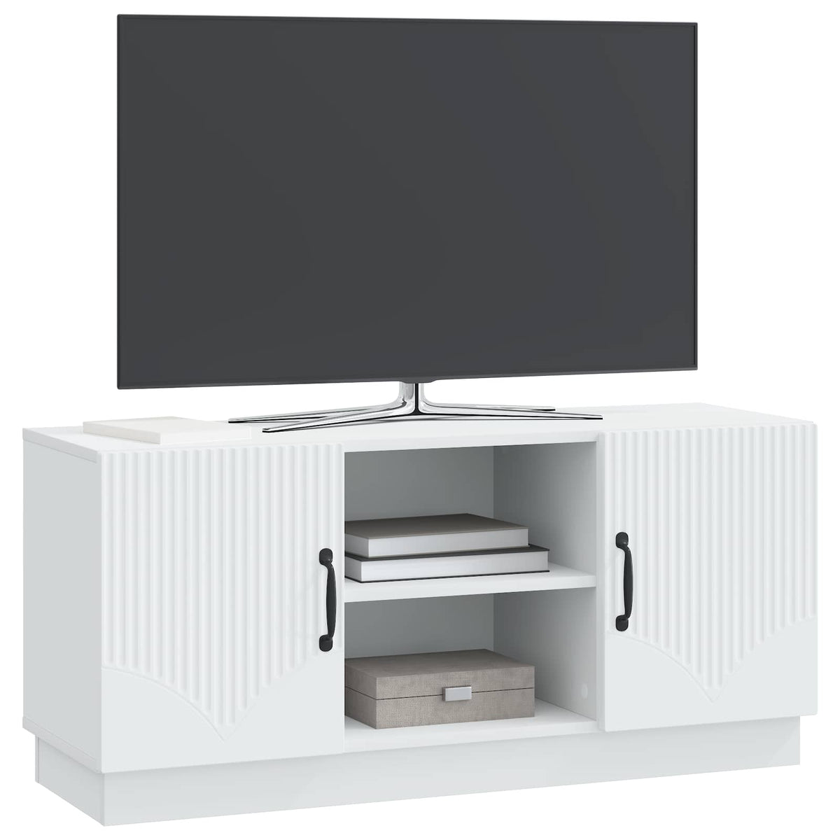 vidaXL TV-kast Zwart 102 x 34,5 x 47 cm Bewerkt hout