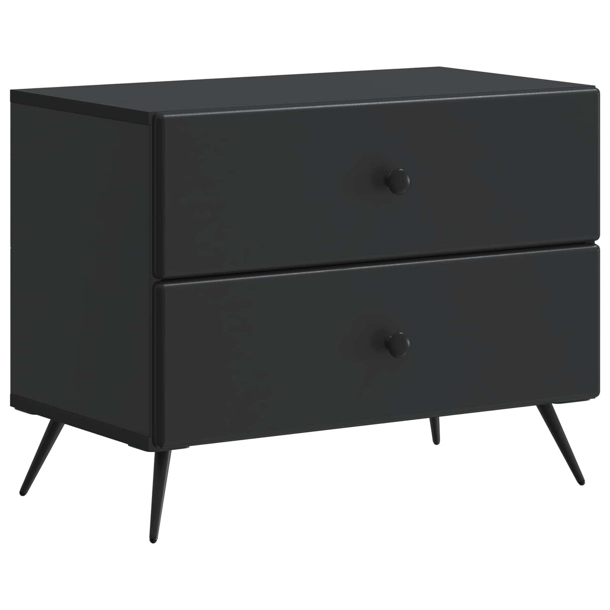 vidaXL Nachtkastje met lade Zwart 62 x 34,5 x 47,5 cm Bewerkt hout