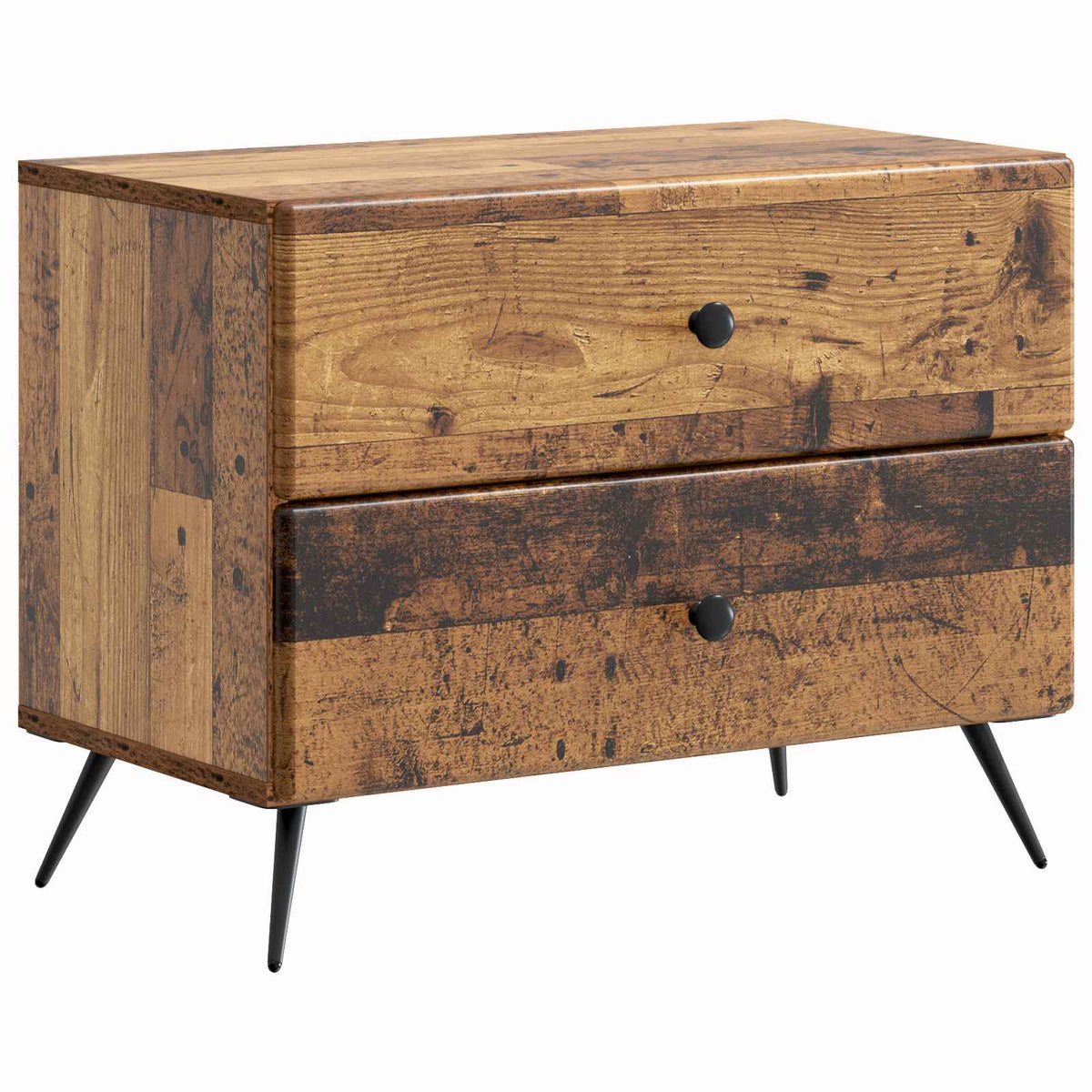vidaXL Nachtkastje met lade Zwart 62 x 34,5 x 47,5 cm Bewerkt hout