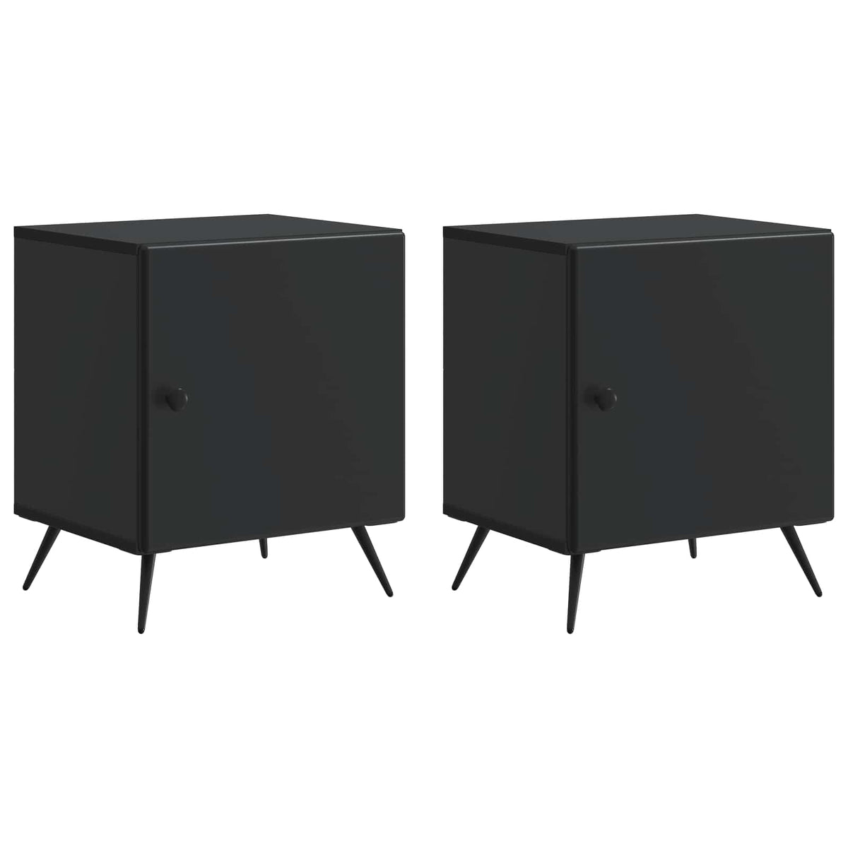 vidaXL Nachtkastje 2 pcs Wit 43 x 34,5 x 50 cm Bewerkt hout