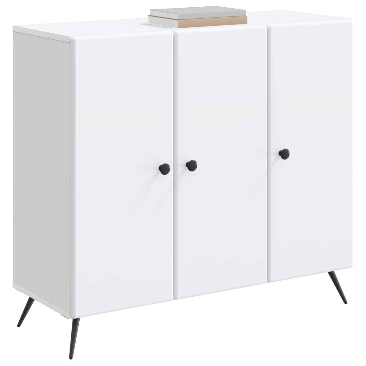 vidaXL Dressoir Zwart 89 x 34,5 x 80 cm Bewerkt hout