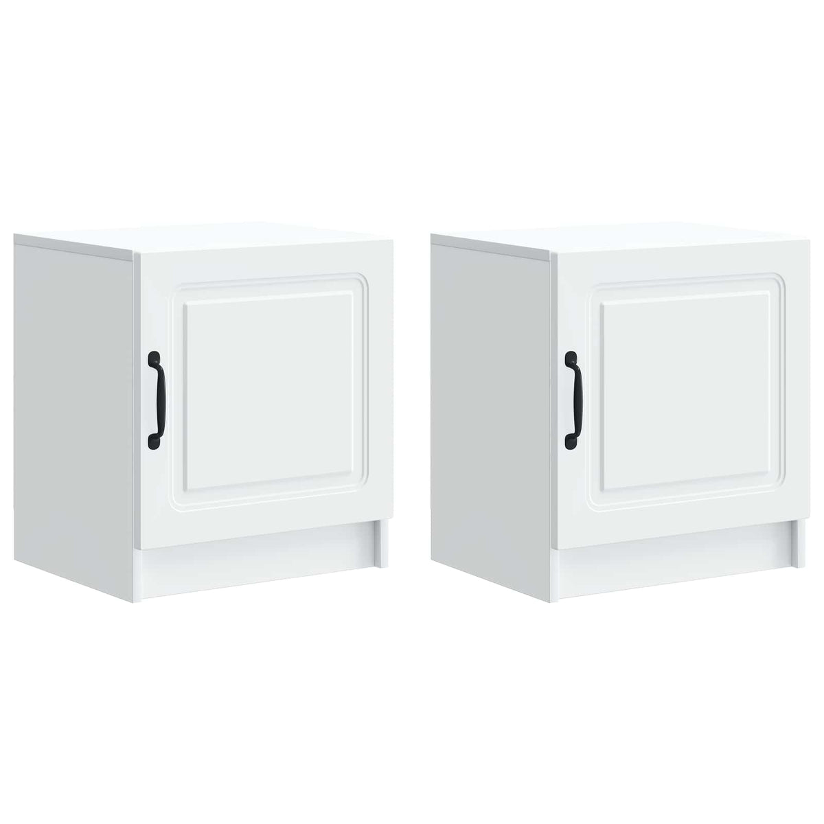 vidaXL Nachtkastje 2 pcs Wit 43 x 34,5 x 47 cm Bewerkt hout