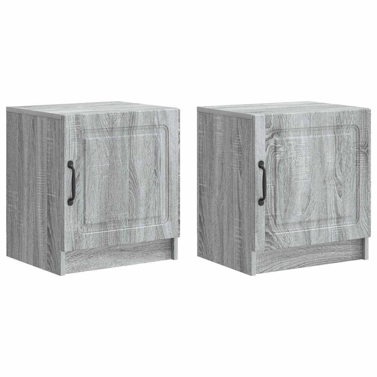 vidaXL Nachtkastje 2 pcs Wit 43 x 34,5 x 47 cm Bewerkt hout