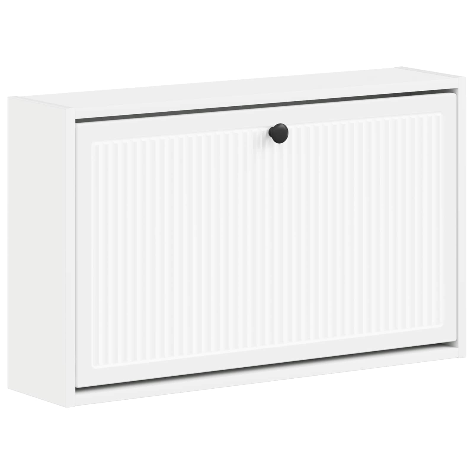 vidaXL Wandgemonteerde Schoenkast EDE 71 x 17 x 43 cm Bewerkt hout Wit