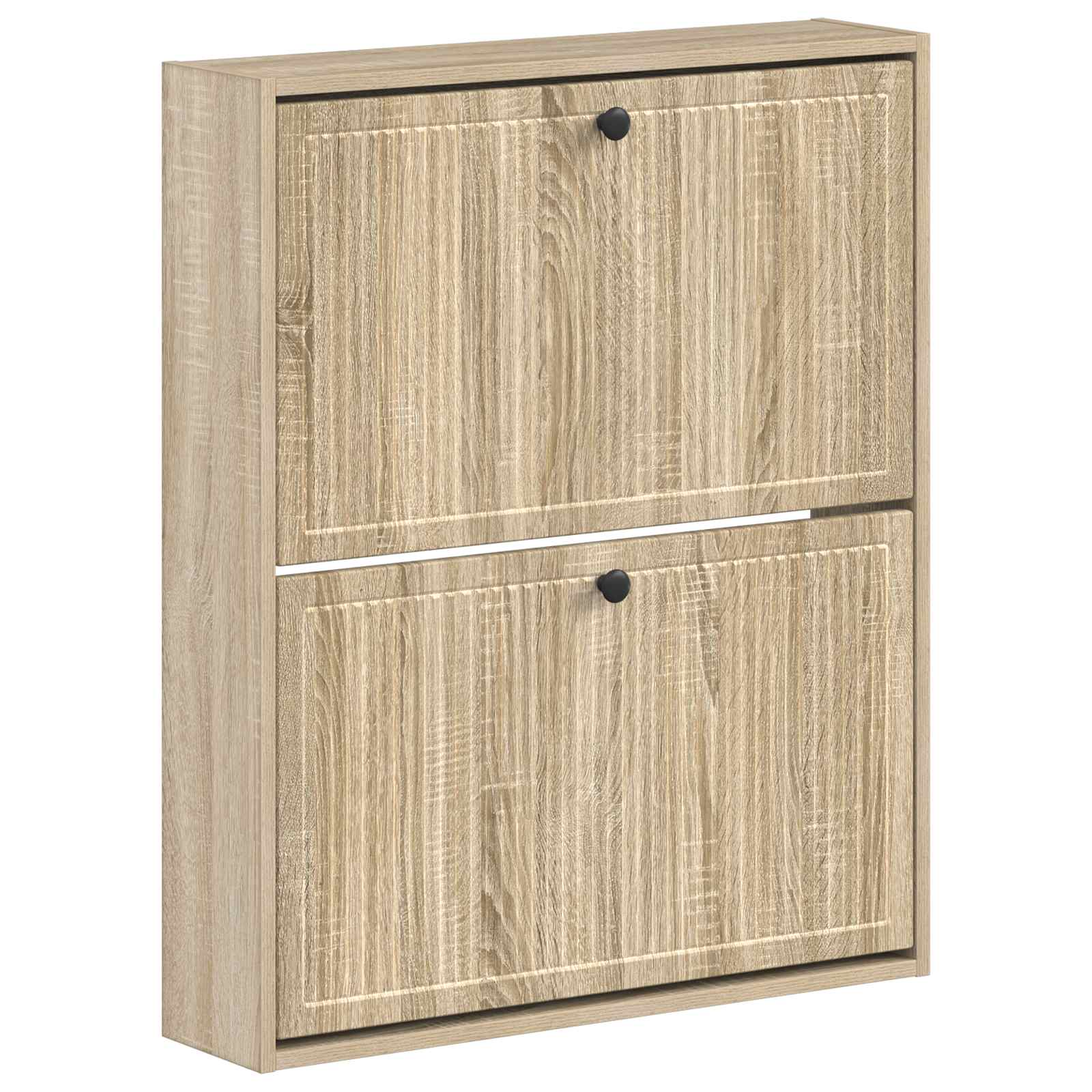 vidaXL Wandgemonteerde Schoenkast EDE 71 x 17 x 86 cm Bewerkt hout Wit