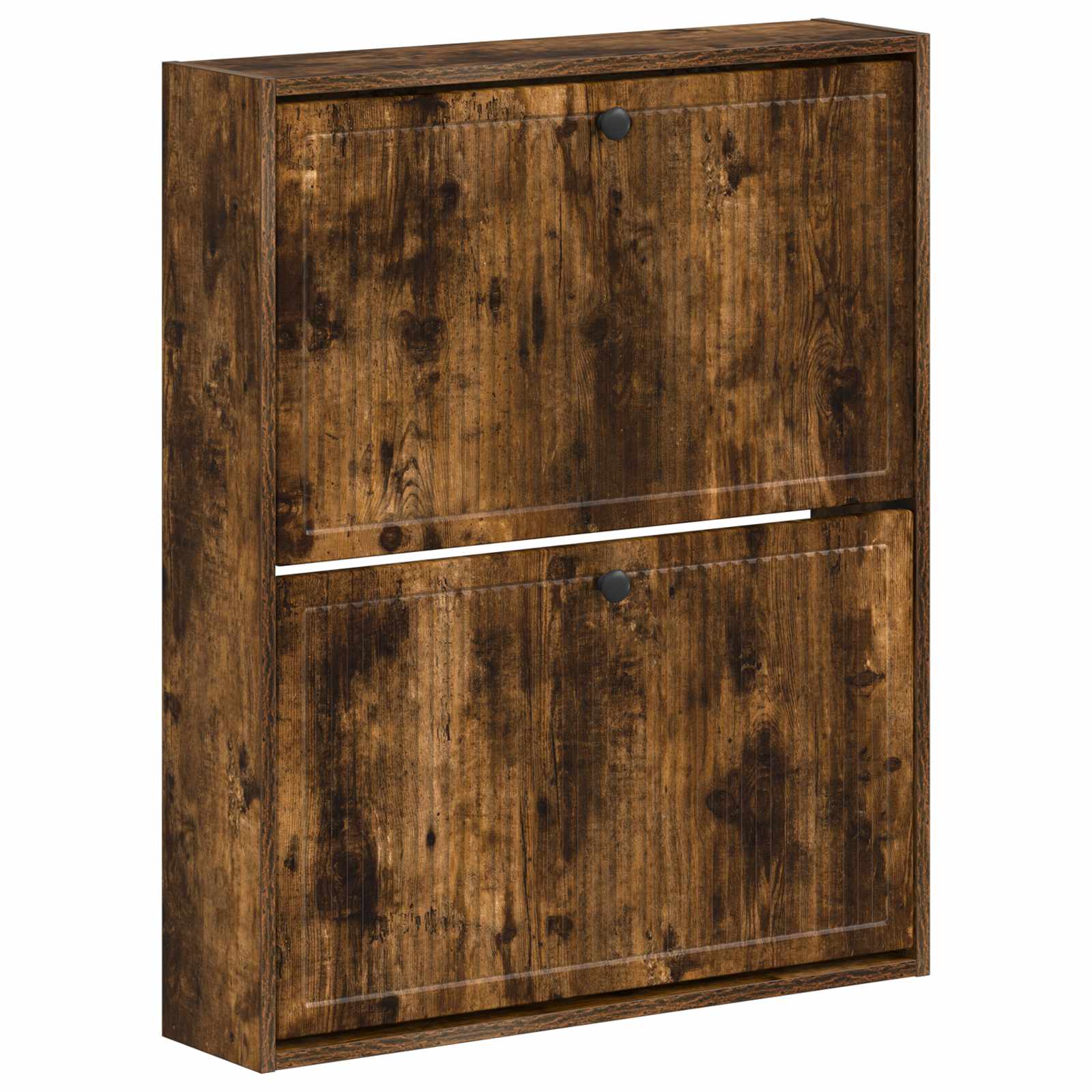 vidaXL Wandgemonteerde Schoenkast EDE 71 x 17 x 86 cm Bewerkt hout Wit