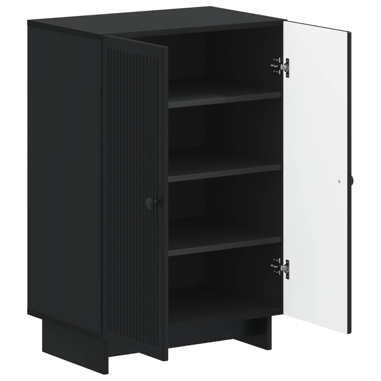 vidaXL Schoenenkast EDE 59,5 x 39,5 x 90 cm Bewerkt hout Wit