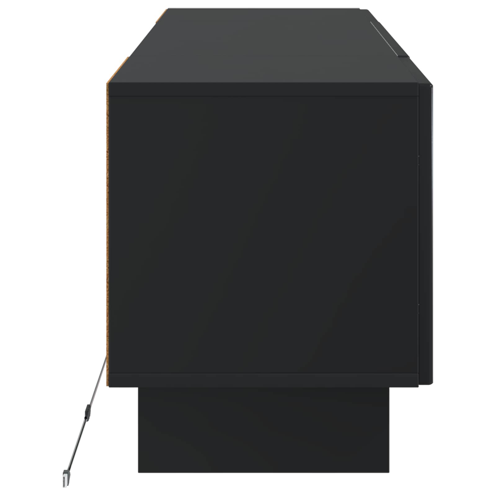 vidaXL LED tv-meubel Wit Bewerkt hout
