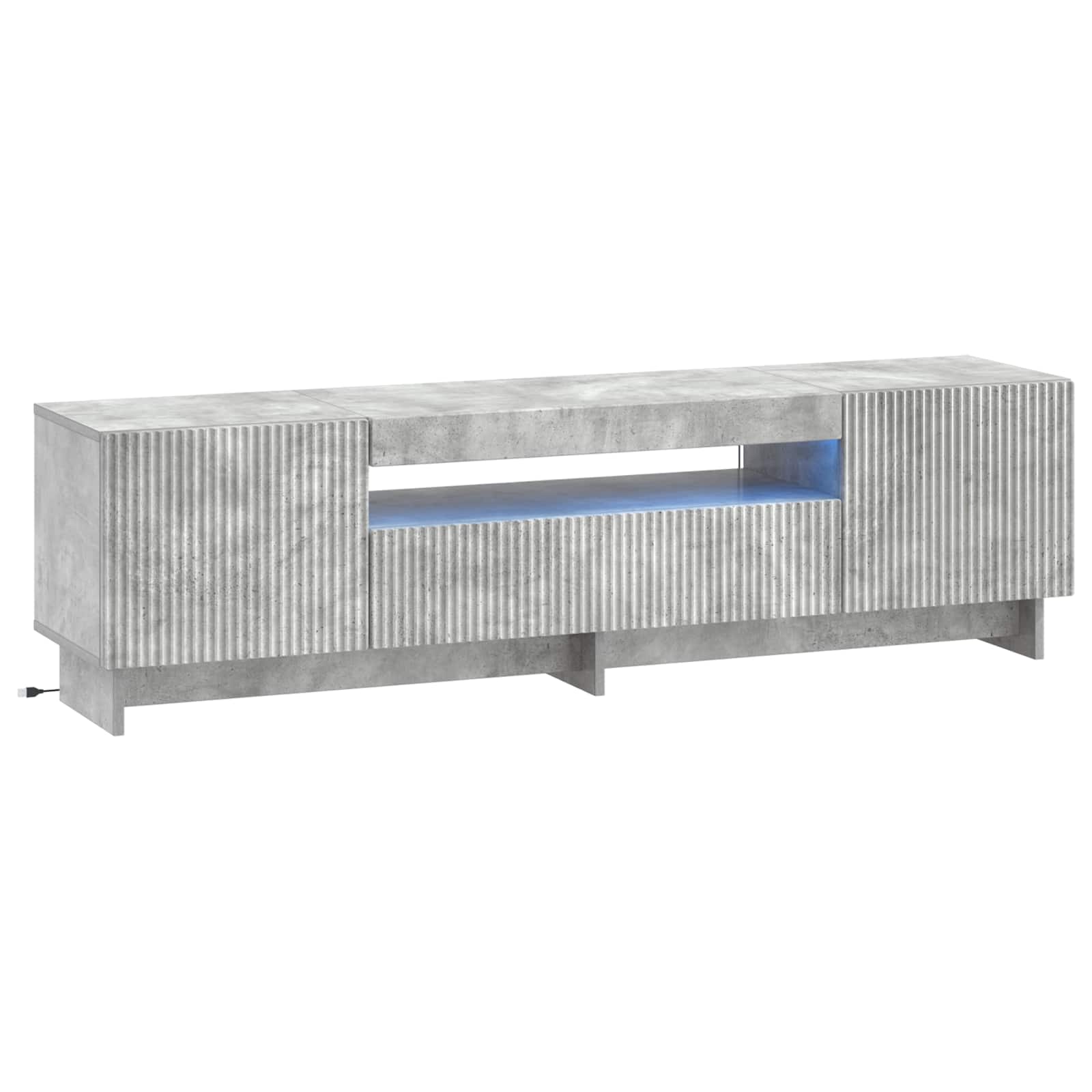 vidaXL LED tv-meubel Wit Bewerkt hout