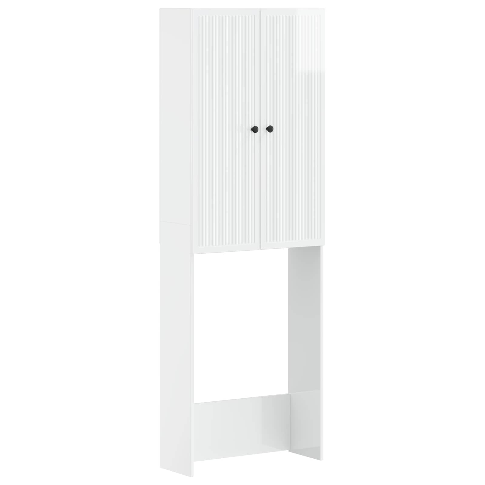 vidaXL Toiletkast EDE Wit 66 x 25,5 x 190 cm Bewerkt hout