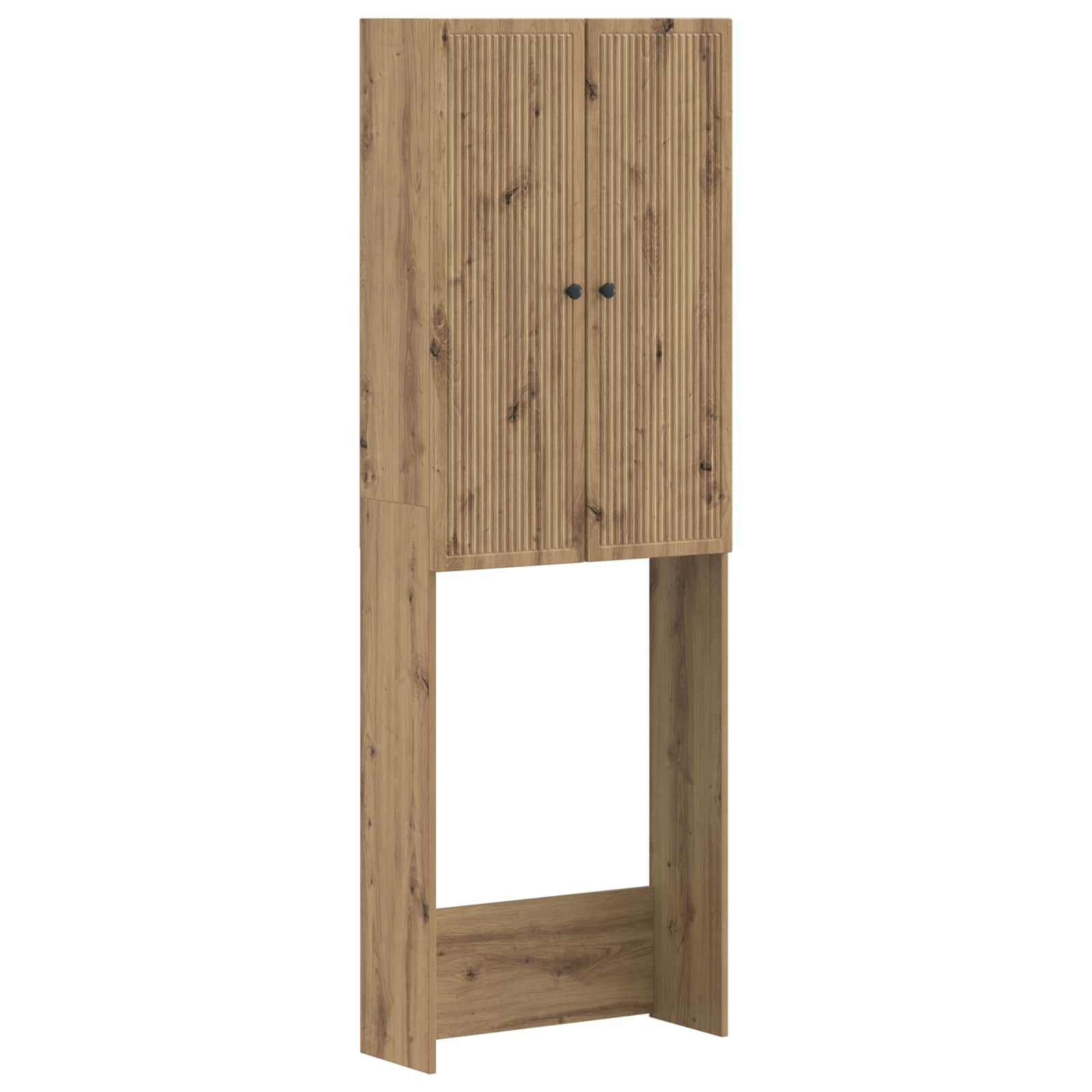 vidaXL Toiletkast EDE Wit 66 x 25,5 x 190 cm Bewerkt hout