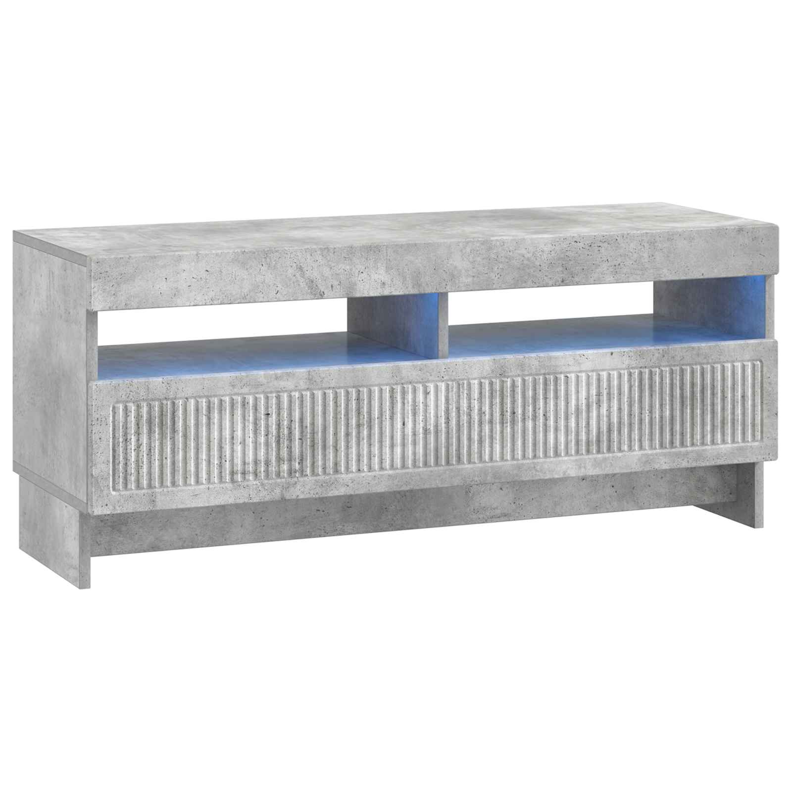 vidaXL LED tv-meubel Wit Bewerkt hout