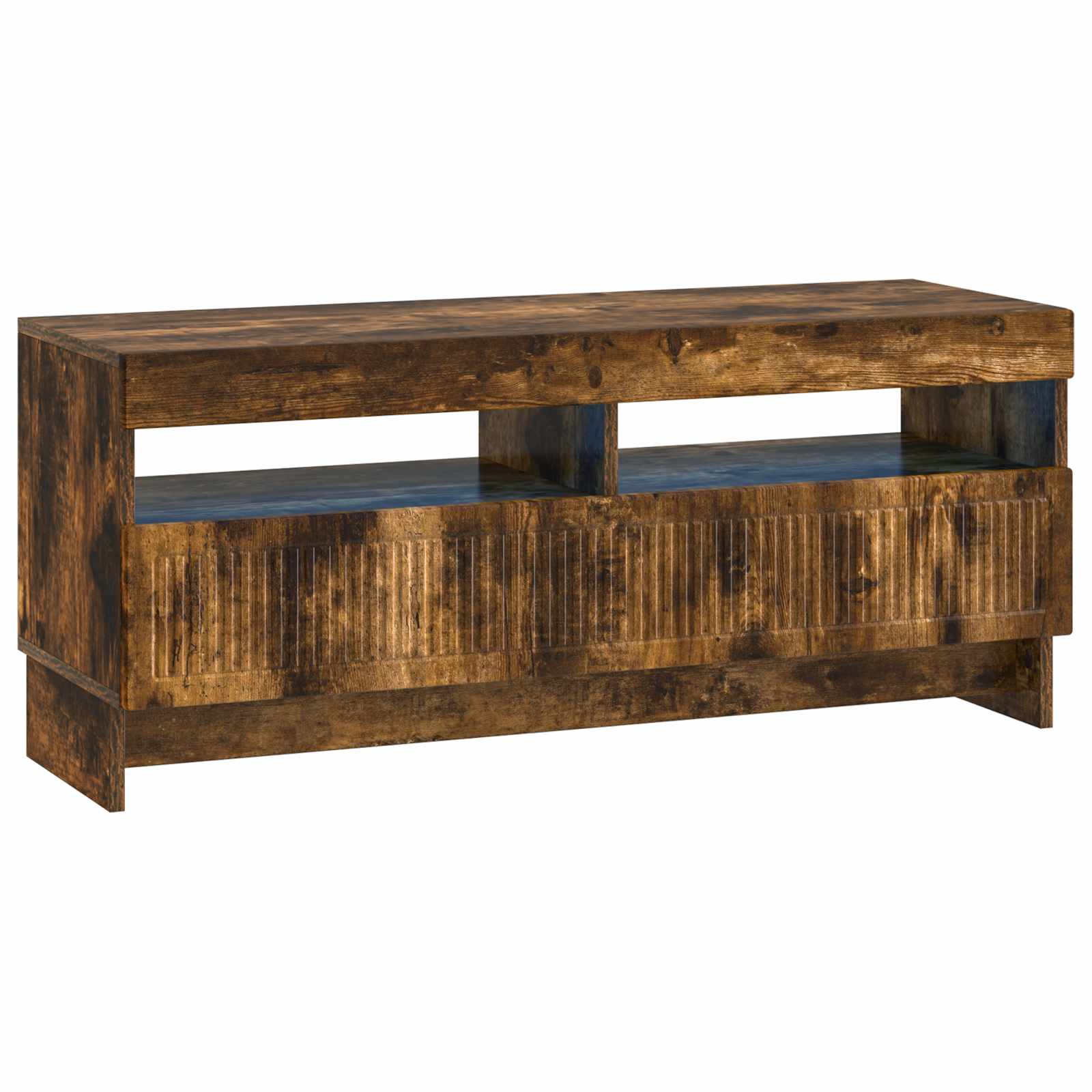 vidaXL LED tv-meubel Wit Bewerkt hout