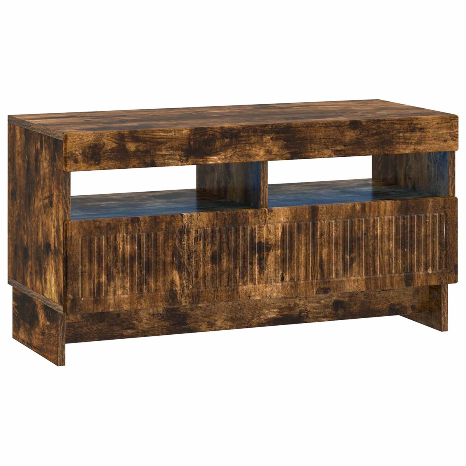 vidaXL LED tv-meubel Wit Bewerkt hout