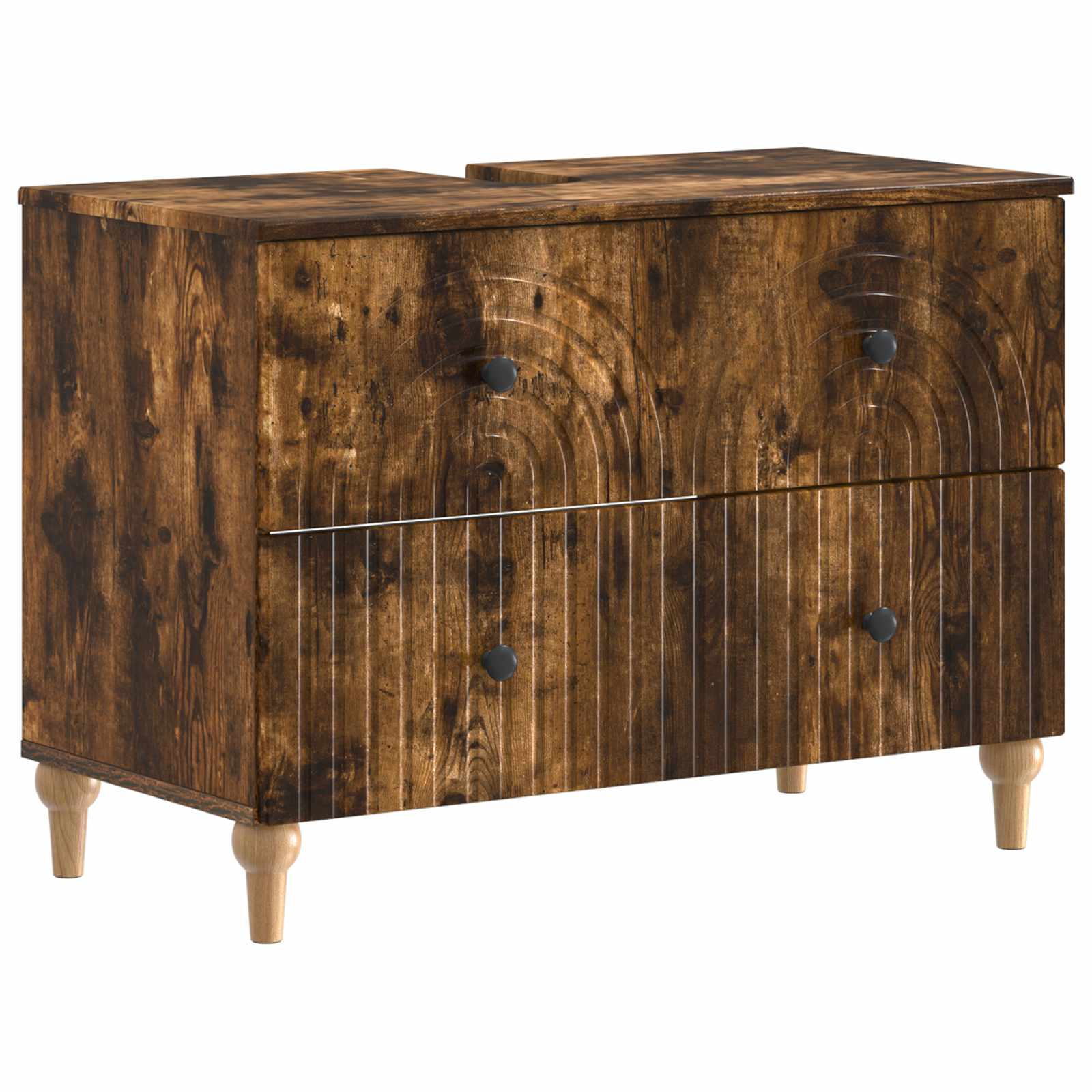vidaXL Badkamer wastafelkast ALKMAAR Wit 82 x 41 x 59 cm Bewerkt hout